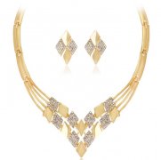 bridal rhinestone necklace bracelet and earring set 3 