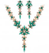 bridal rhinestone necklace bracelet and earring set 11