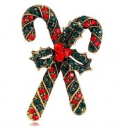 Christmas rhinestone brooch 1