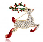 Christmas rhinestone brooch 2