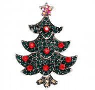 Christmas rhinestone brooch 3