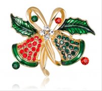 Christmas rhinestone brooch 4