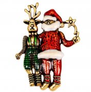 Christmas rhinestone brooch 9