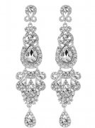 Cubic Zirconia Teardrop Wedding Bridal Earrings for Women,Bridesmaids,Brides 